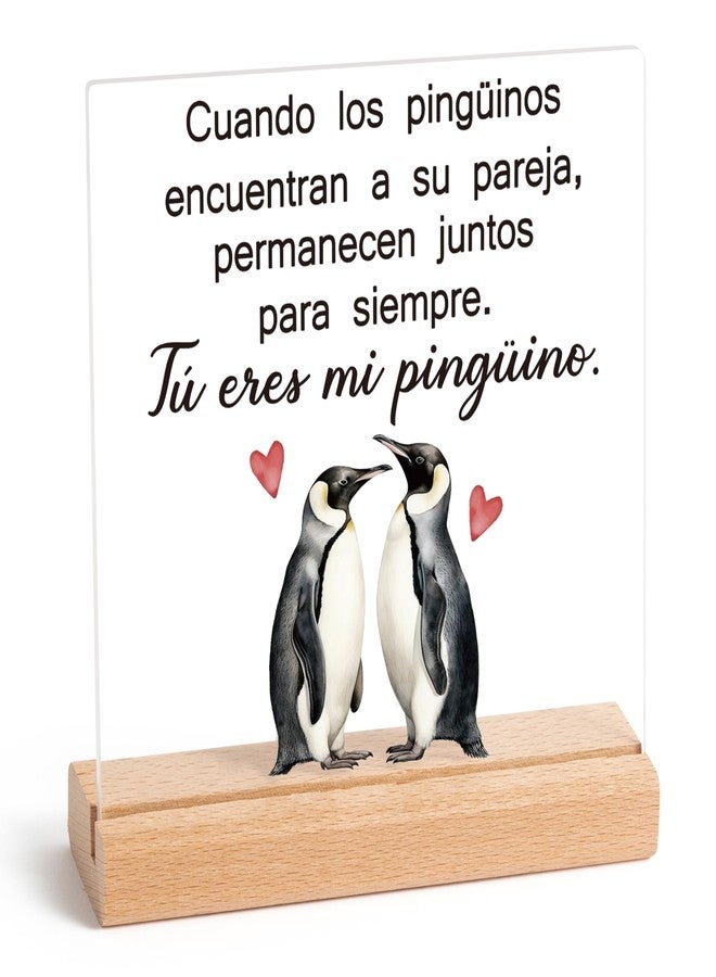 Yopyame Spanish Gifts for Her or Him - Wedding Anniversary I Love You Acrylic Plaque with Wooden Stand for Men Women Ideas Gifts for Girlfriend Boyfriend Birthday Gifts for Couple Wife Husband - Image 1